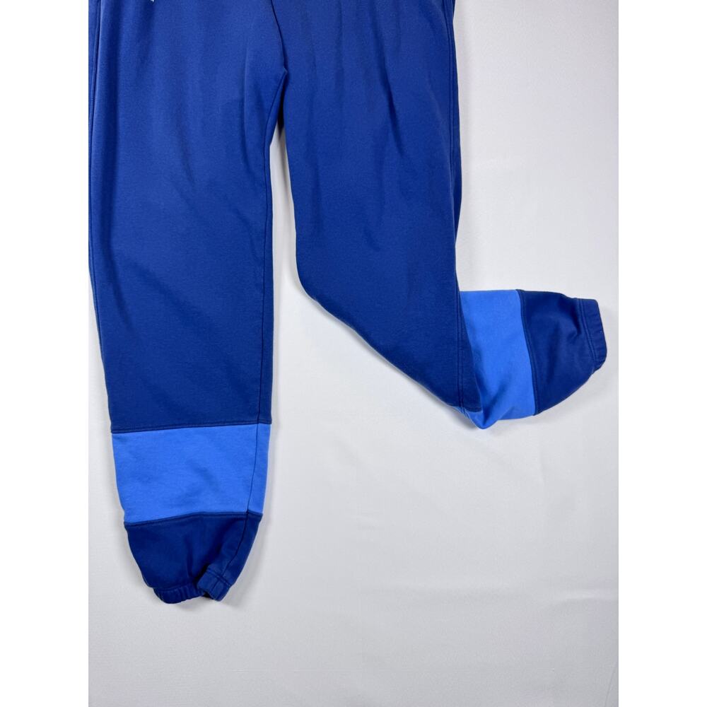 Under Armour Mens Medium Loose Fit Cotton Blend Joggers Blue Colorblock Pants - Picture 4 of 10